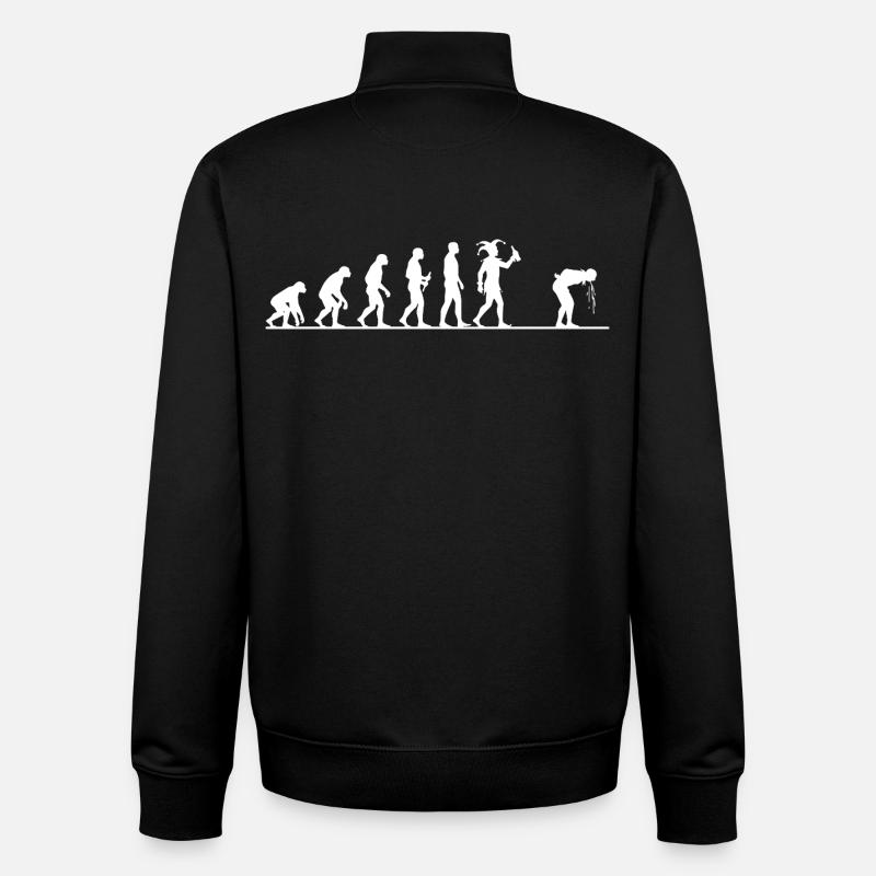 Karneval Evolution – Vom Affen zum Narren - Unisex Organic Zip Sweatshirt von Stanley/Stella - Schwarz