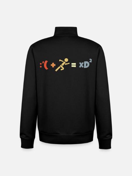 Funny running formula - Unisex Organic Zip Sweatshirt by Stanley/Stella - black