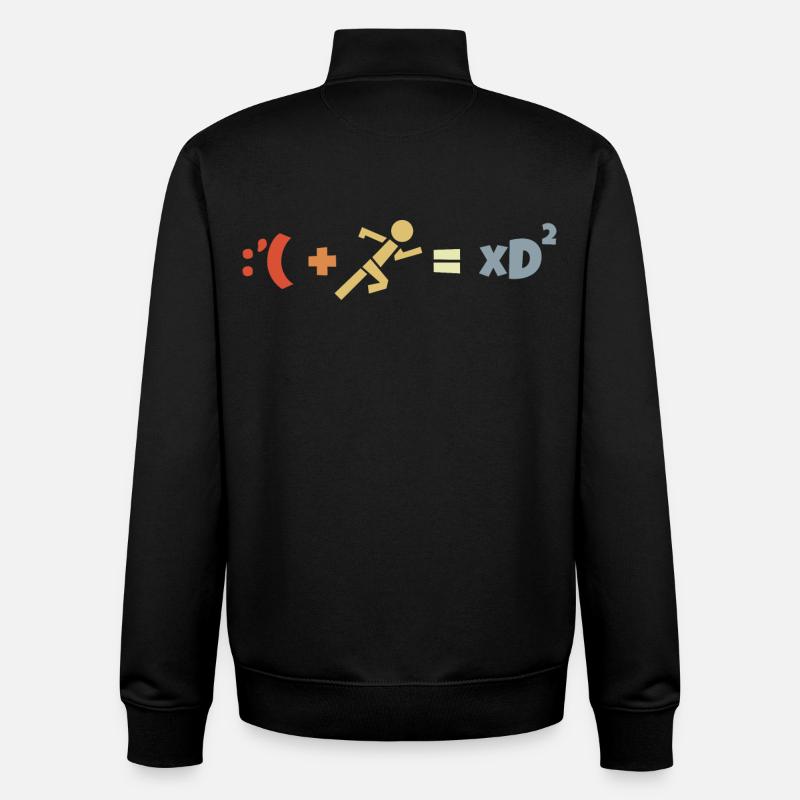 Funny running formula - Unisex Organic Zip Sweatshirt by Stanley/Stella - black