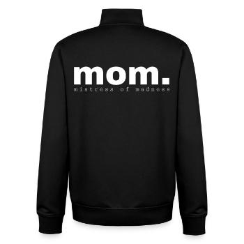 Mom. Motive - Unisex Organic Zip Sweatshirt by Stanley/Stella - black - Back - AI Model Male 185 light (185cm)