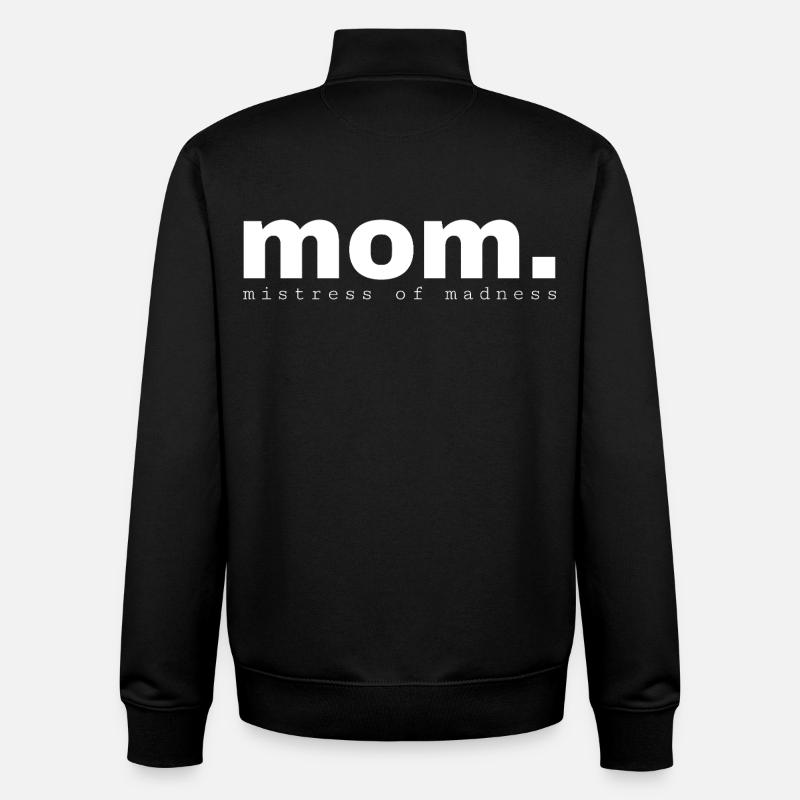 Maman. Motif - Sweat zippé unisexe en coton bio Stanley/Stella - noir