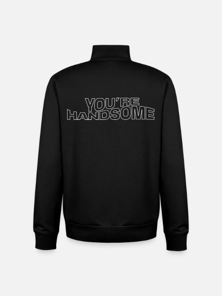 You're pretty – stylish design with compliments - Unisex Organic Zip Sweatshirt by Stanley/Stella - black