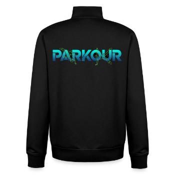 Parkour Freerunning Sport - Sweat zippé unisexe en coton bio Stanley/Stella - noir - Dos - AI Model Male 185 light (185cm)