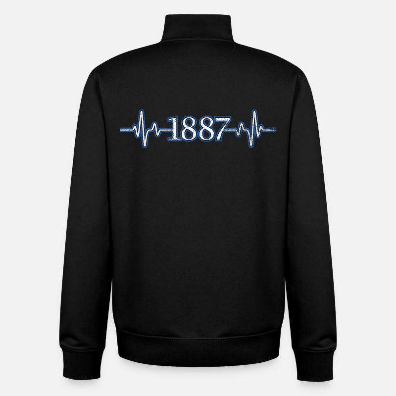 1887 Liebe - Unisex Organic Zip Sweatshirt von Stanley/Stella - Schwarz