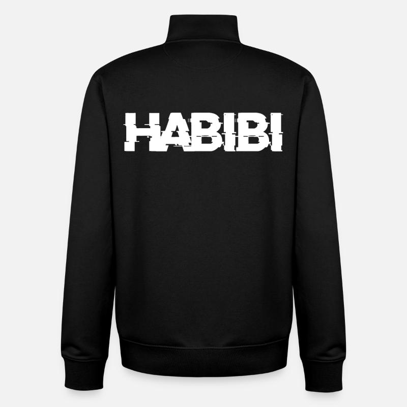 Habibi lettering - Unisex Organic Zip Sweatshirt by Stanley/Stella - black