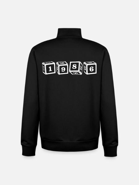 1976 50th Birthday - Unisex Organic Zip Sweatshirt by Stanley/Stella - black