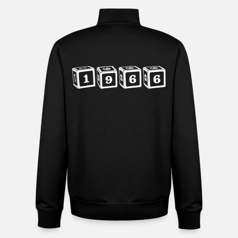 Cube 1966 - Sweat zippé unisexe en coton bio Stanley/Stella - noir