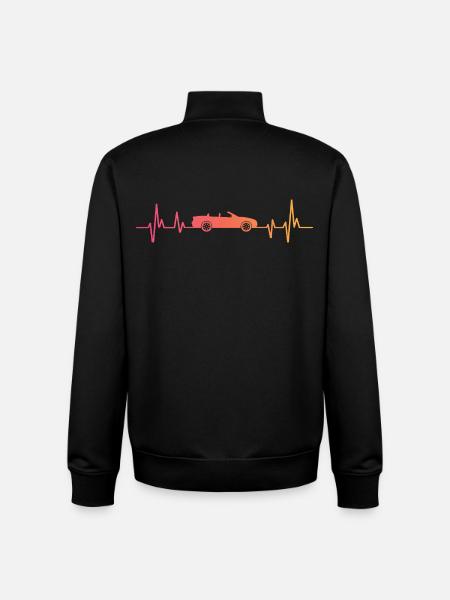 Sunset convertible convertible car convertible - Unisex Organic Zip Sweatshirt by Stanley/Stella - black