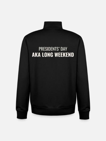 Presidents' Day AKA Long Weekend - Unisex Organic Zip Sweatshirt by Stanley/Stella - black