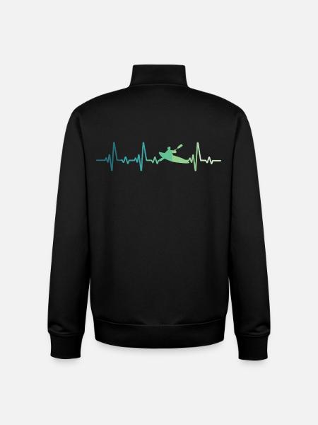 Kanu-Kajak-Heartbeat-Kanu - Unisex Organic Zip Sweatshirt von Stanley/Stella - Schwarz