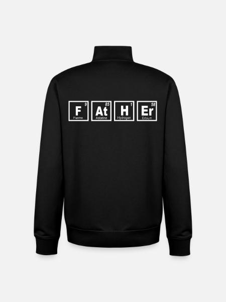 Father Periodic Table - Unisex Organic Zip Sweatshirt by Stanley/Stella - black