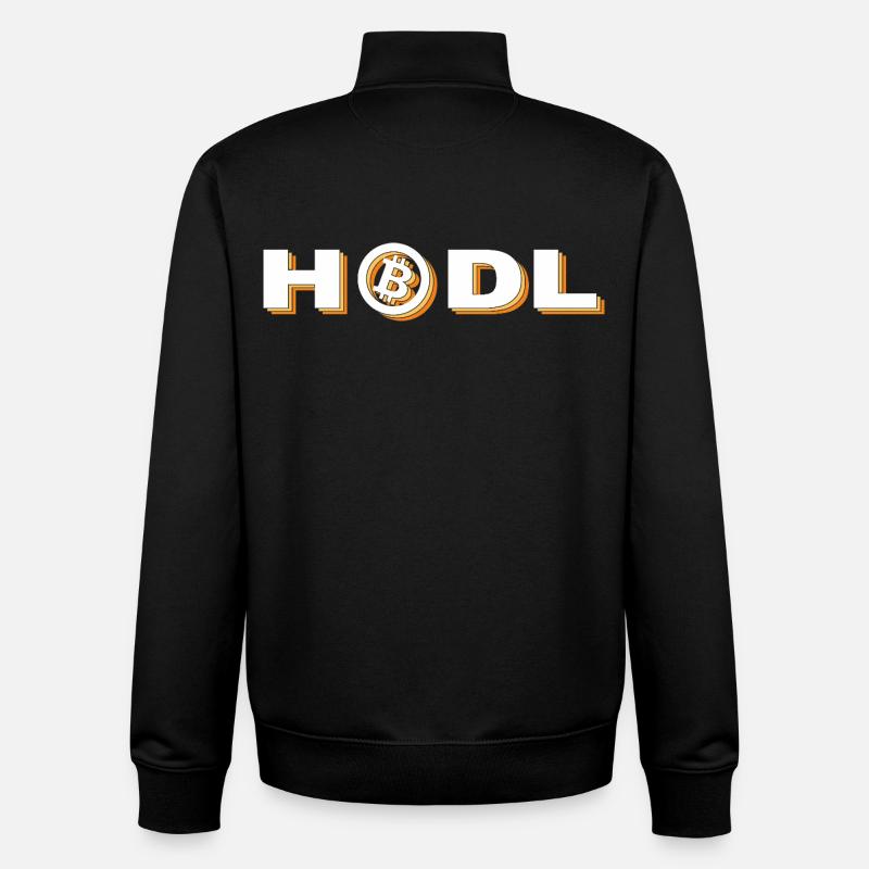 Bitcoin - Hodl - Sweat zippé unisexe en coton bio Stanley/Stella - noir