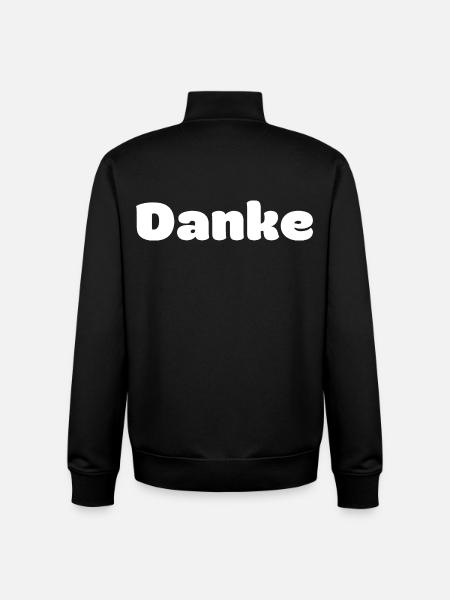 Danke - Unisex Organic Zip Sweatshirt von Stanley/Stella - Schwarz