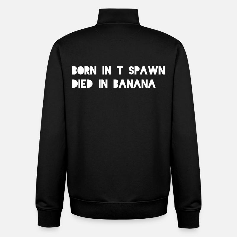 CS2_Born_in_T_Spawn - Sweat zippé unisexe en coton bio Stanley/Stella - noir