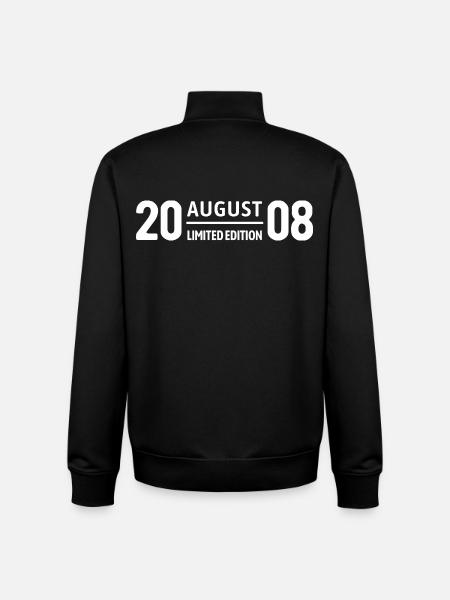 Limited Edition August 2008 Birthday Gift - Unisex Organic Zip Sweatshirt by Stanley/Stella - black