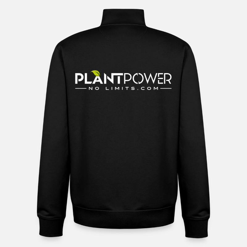 Plant Power - No Limits - Unisex Organic Zip Sweatshirt by Stanley/Stella - black