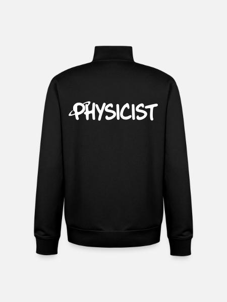 Physicist Lettering - Unisex Organic Zip Sweatshirt by Stanley/Stella - black
