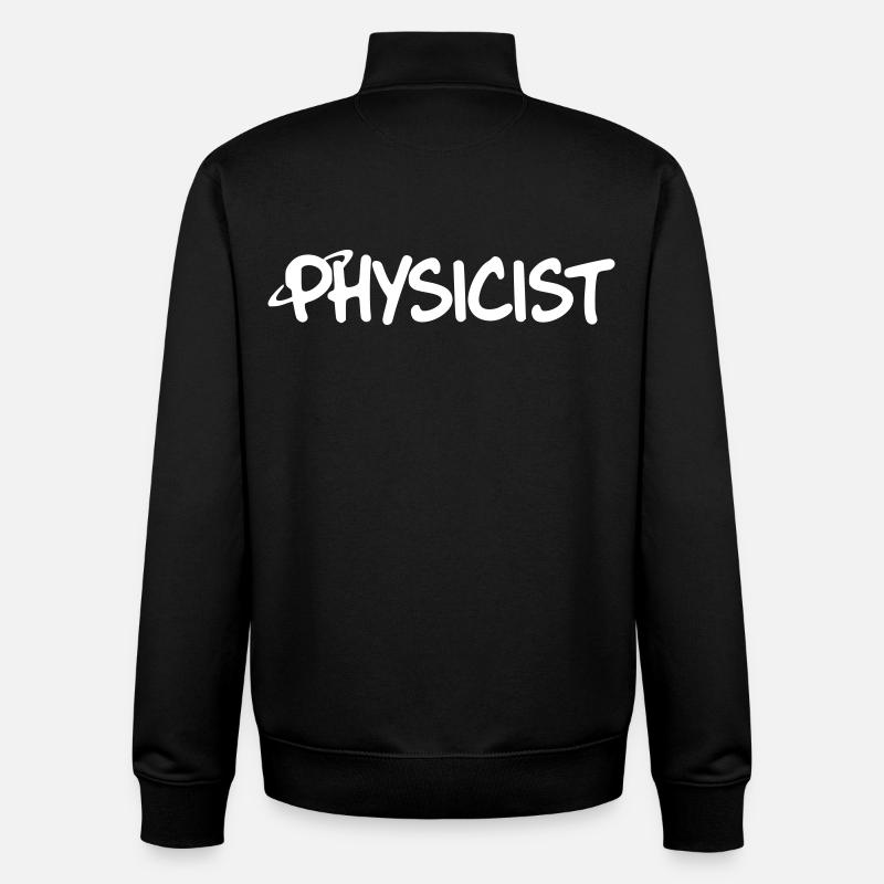 Physiker Schriftzug - Unisex Organic Zip Sweatshirt von Stanley/Stella - Schwarz