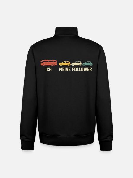 Busfahrer Und Meine Follower - Unisex Organic Zip Sweatshirt von Stanley/Stella - Schwarz