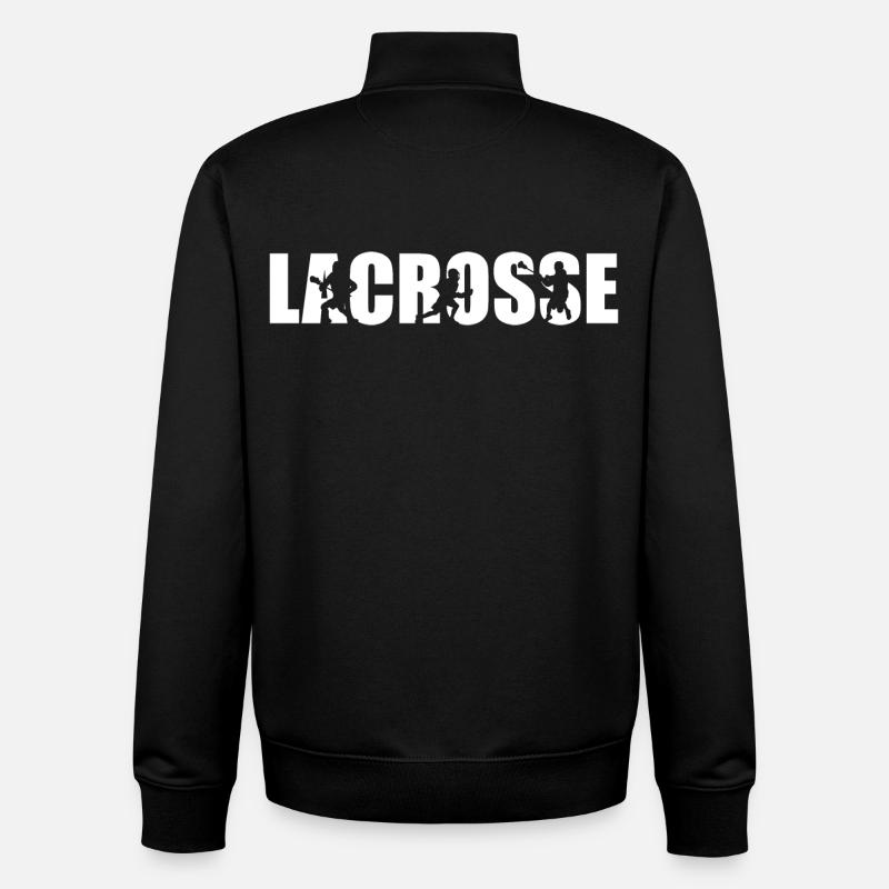 Joueurs de crosse - Sweat zippé unisexe en coton bio Stanley/Stella - noir