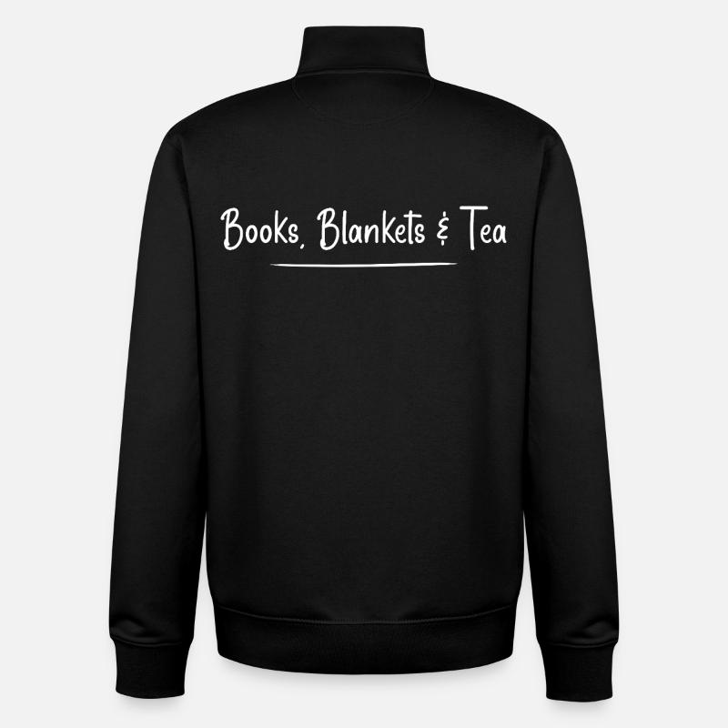 Bücher, Decken und Tee - Unisex Organic Zip Sweatshirt von Stanley/Stella - Schwarz
