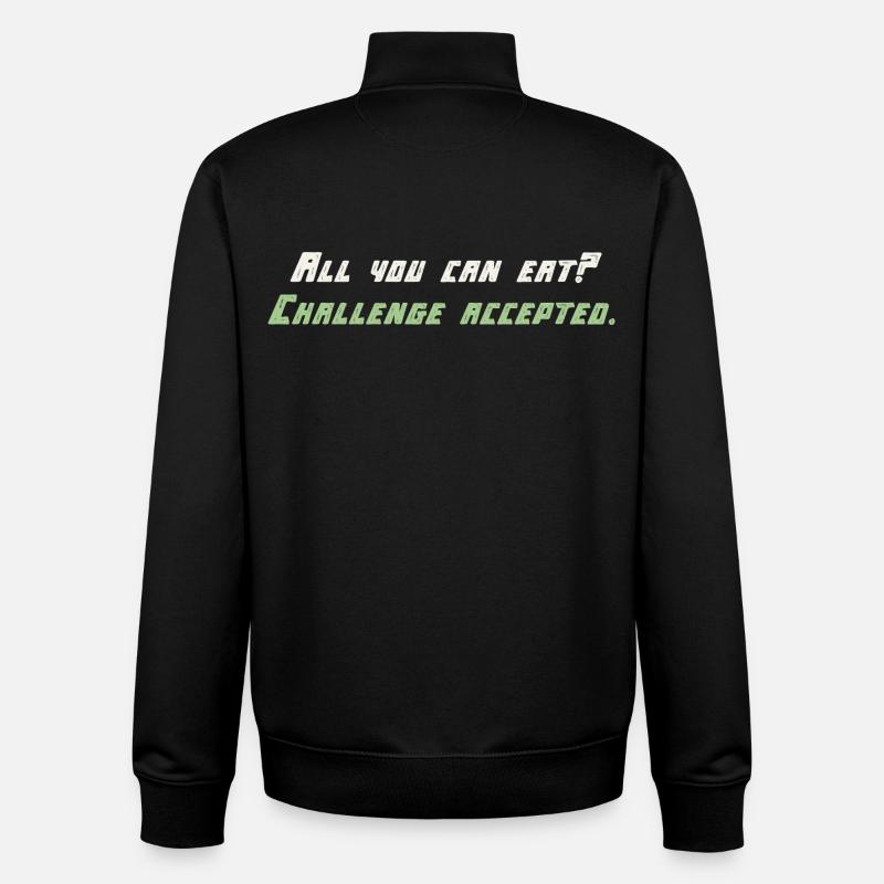 Challange Accepté - Sweat zippé unisexe en coton bio Stanley/Stella - noir