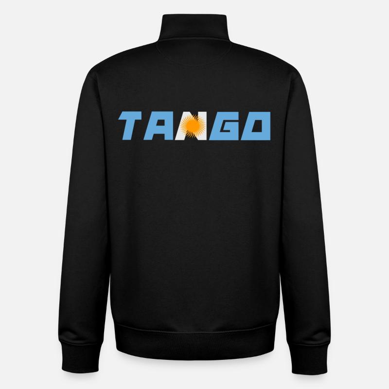 Tango - Sweat zippé unisexe en coton bio Stanley/Stella - noir