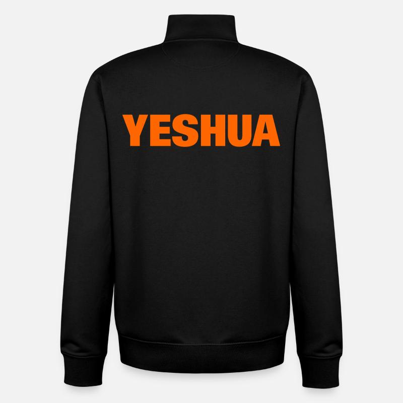 Yeshua - Sweat zippé unisexe en coton bio Stanley/Stella - noir