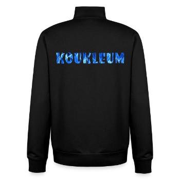 Chilly for everyone who is cold # - Unisex Organic Zip Sweatshirt by Stanley/Stella - black - Back - AI Model Male 185 light (185cm)