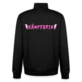 Kämpferin - Unisex Organic Zip Sweatshirt von Stanley/Stella - Schwarz - Hinten - AI Model Male 185 light (185cm)