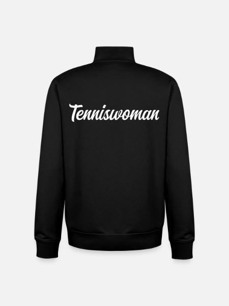 tennis player - Unisex Organic Zip Sweatshirt by Stanley/Stella - black
