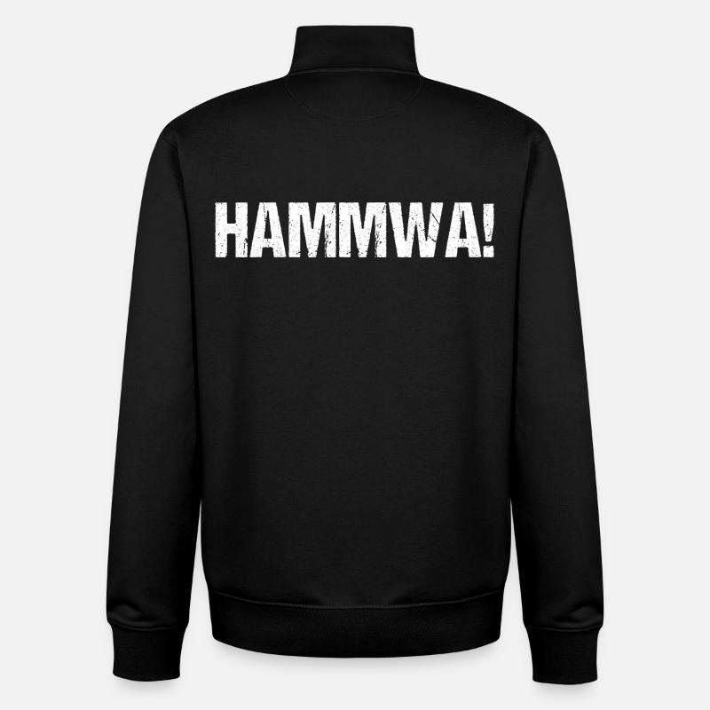 Hammwa! – Berlin dialect saying motif - Unisex Organic Zip Sweatshirt by Stanley/Stella - black
