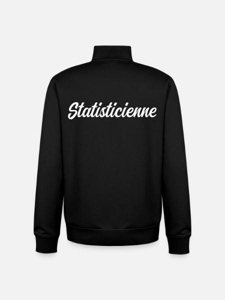 Statisticienne - Sweat zippé unisexe en coton bio Stanley/Stella - noir