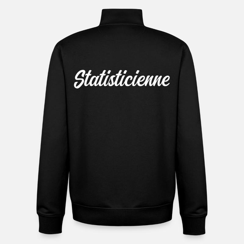 Statisticienne  - Sweat zippé unisexe en coton bio Stanley/Stella - noir