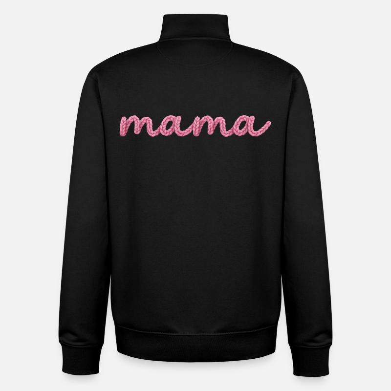 Maman - Sweat zippé unisexe en coton bio Stanley/Stella - noir