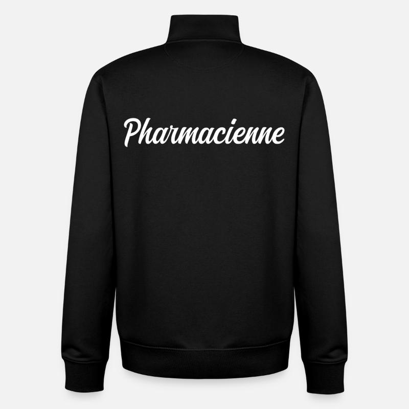 Pharmacienne Santé Médicaments Officine Préparatio - Sweat zippé unisexe en coton bio Stanley/Stella - noir
