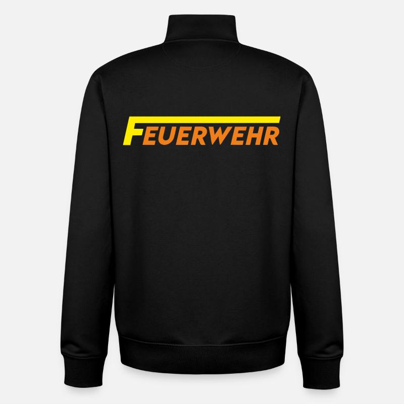 feuerwehr - Unisex Organic Zip Sweatshirt von Stanley/Stella - Schwarz