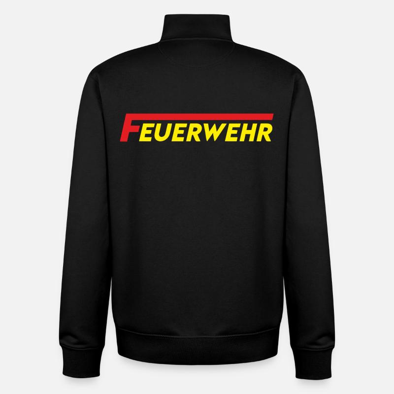 feuerwehr - Unisex Organic Zip Sweatshirt von Stanley/Stella - Schwarz