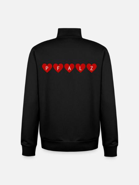 Palatinate Heart - Unisex Organic Zip Sweatshirt by Stanley/Stella - black