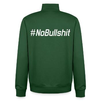 HASHTAG NO BULLSHIT #NoBullshit # No Bullshit - Unisex Organic Zip Sweatshirt von Stanley/Stella - Flaschengrün - Hinten - AI Model Male 185 dark (185cm)