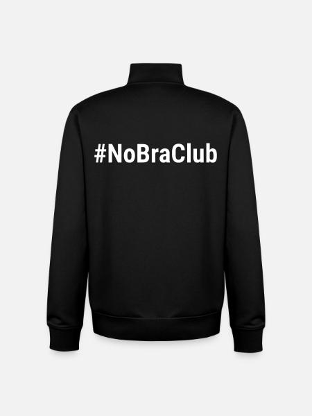 NoBraClub Blanc - Sweat zippé unisexe en coton bio Stanley/Stella - noir