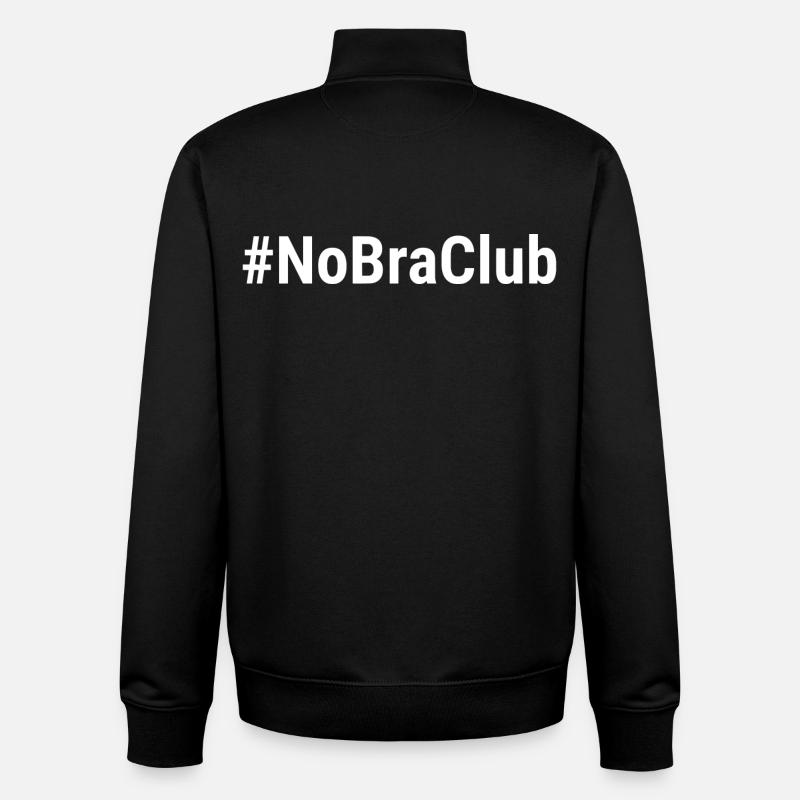 NoBraClub Blanc - Sweat zippé unisexe en coton bio Stanley/Stella - noir