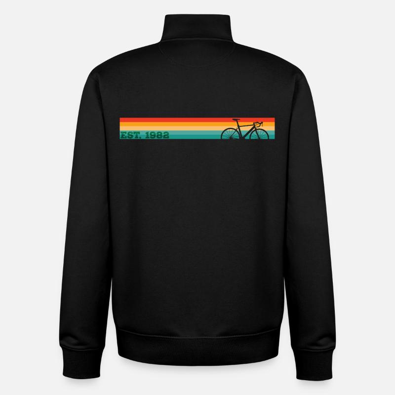 44e anniversaire en 1982 - Sweat zippé unisexe en coton bio Stanley/Stella - noir