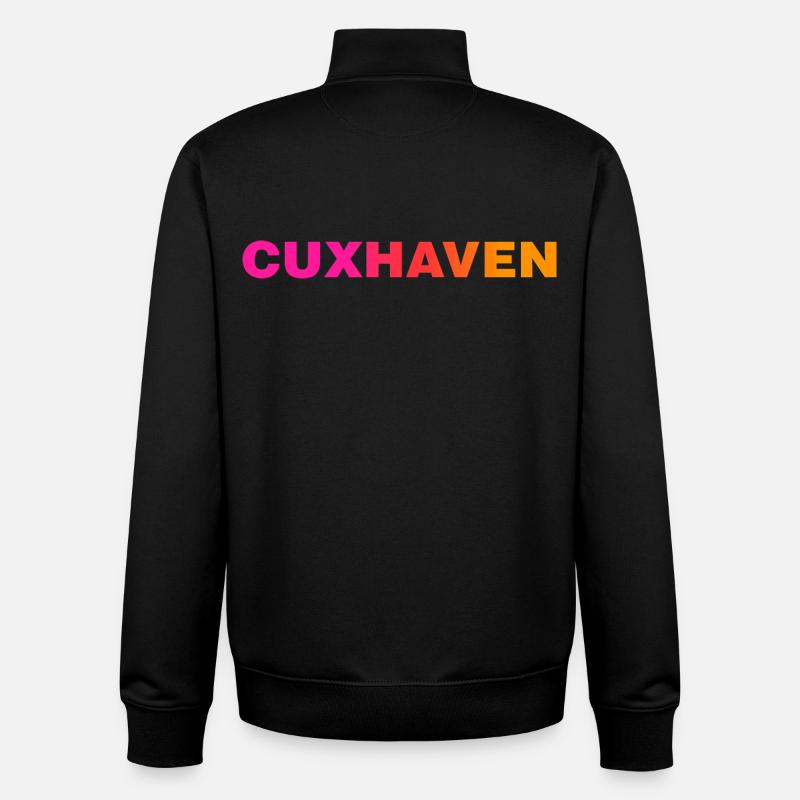 Cuxhaven - Sweat zippé unisexe en coton bio Stanley/Stella - noir