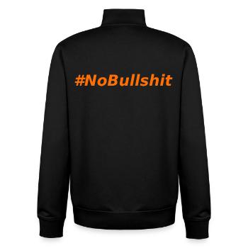 HASHTAG NO BULLSHIT #NoBullshit # No Bullshit - Unisex Organic Zip Sweatshirt von Stanley/Stella - Schwarz - Hinten - AI Model Male 185 light (185cm)