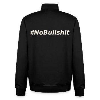 HASHTAG NO BULLSHIT #NoBullshit # No Bullshit - Unisex Organic Zip Sweatshirt von Stanley/Stella - Schwarz - Hinten - AI Model Male 185 light (185cm)