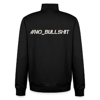 HASHTAG NO BULLSHIT #NoBullshit # No Bullshit - Unisex Organic Zip Sweatshirt von Stanley/Stella - Schwarz - Hinten - AI Model Male 185 light (185cm)