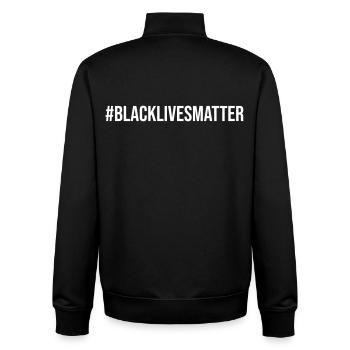 # BLACK LIVES MATTER - Unisex Organic Zip Sweatshirt von Stanley/Stella - Schwarz - Hinten - AI Model Male 185 light (185cm)