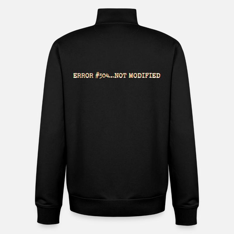 Error304_NotModified - Unisex Organic Zip Sweatshirt von Stanley/Stella - Schwarz