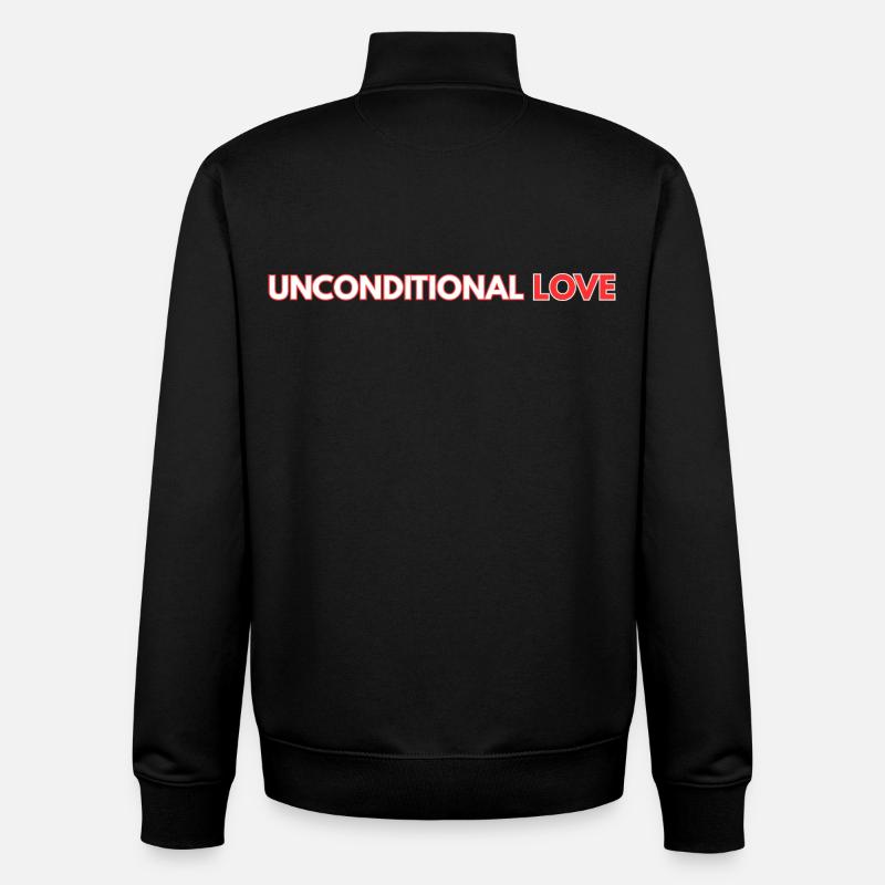 Amour inconditionnel  - Sweat zippé unisexe en coton bio Stanley/Stella - noir